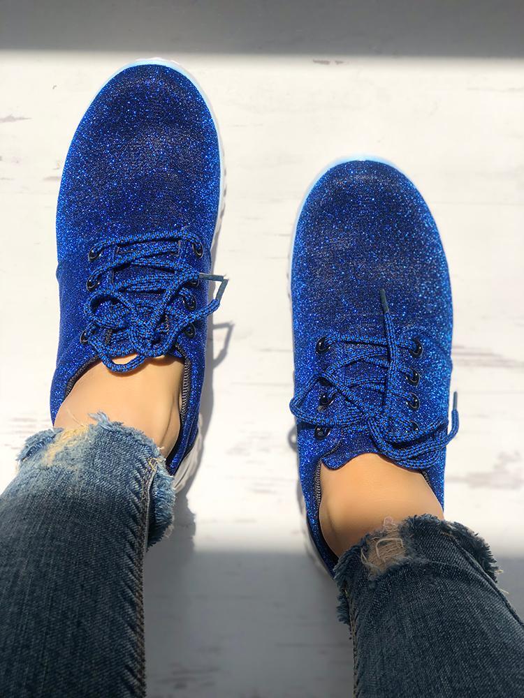 Glittering Net Surface Breathable Sneakers - DadHats2ow6ix