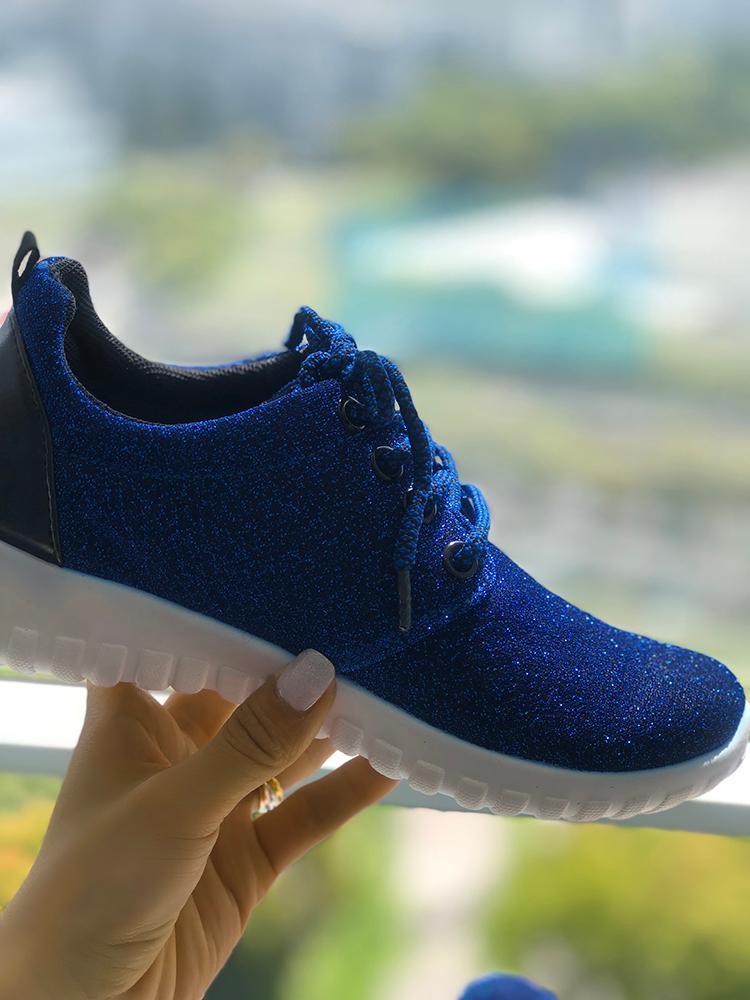 Glittering Net Surface Breathable Sneakers - DadHats2ow6ix