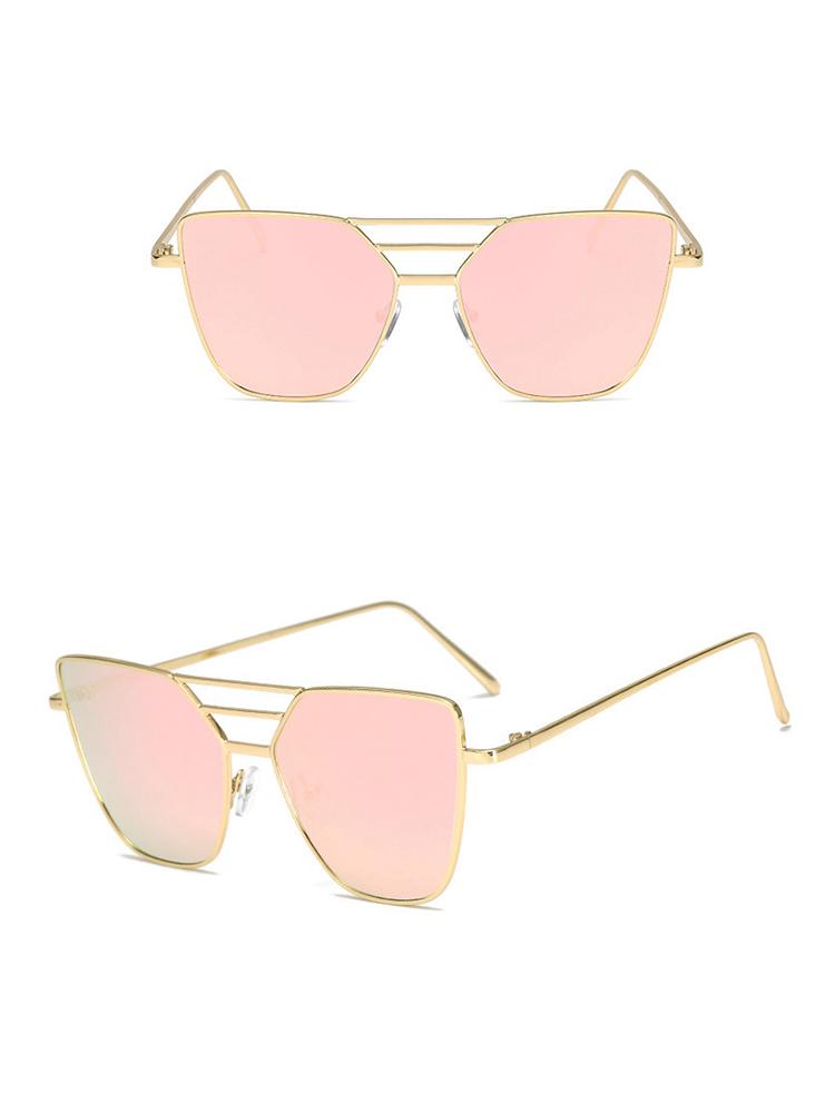 Stylish Irregular Lens Metal Frame Sunglasses - DadHats2ow6ix