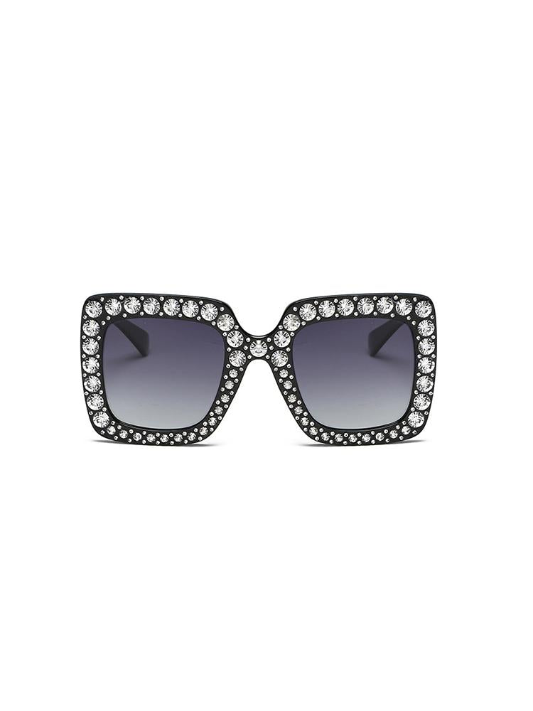 Glittering Embellished Frame Sunglasses - DadHats2ow6ix