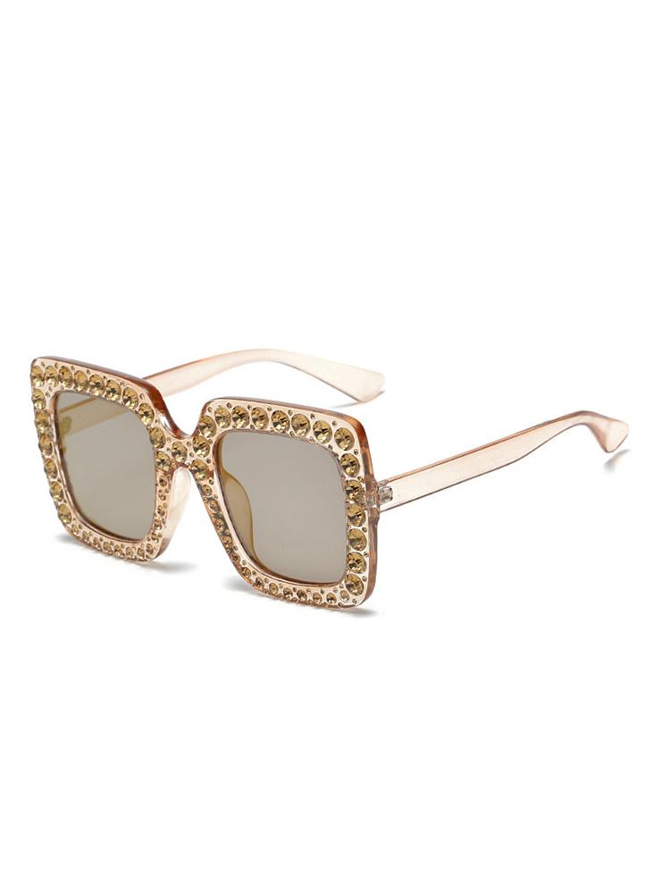 Glittering Embellished Frame Sunglasses - DadHats2ow6ix