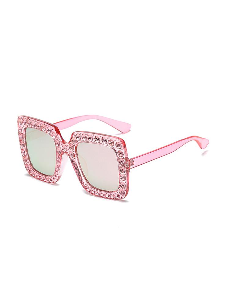 Glittering Embellished Frame Sunglasses - DadHats2ow6ix