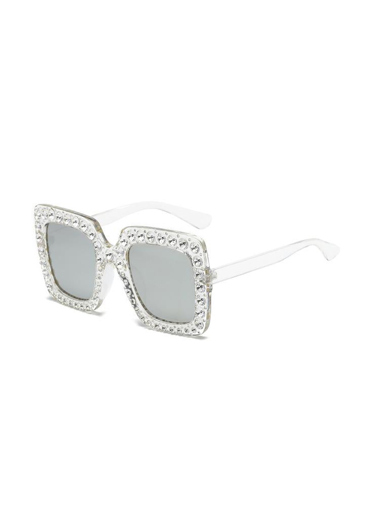 Glittering Embellished Frame Sunglasses - DadHats2ow6ix