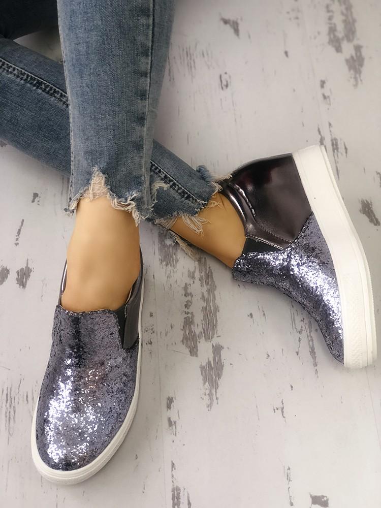 Sequins Embellished Sport Sneakers - DadHats2ow6ix