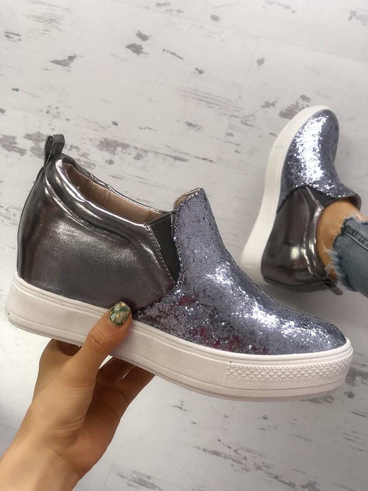 Sequins Embellished Sport Sneakers - DadHats2ow6ix