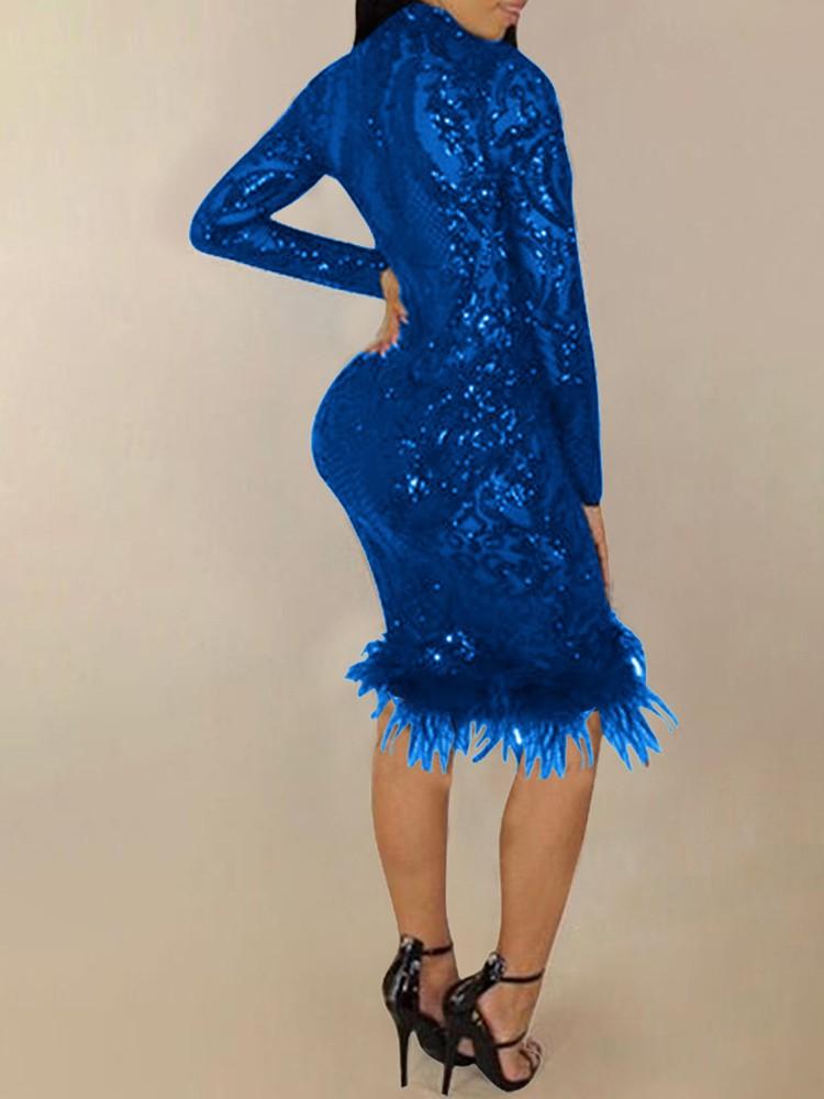 Sexy Sequins Crochet Bodycon Dress - DadHats2ow6ix