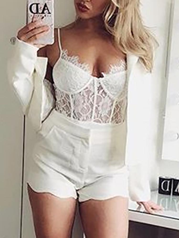 Sheer Eyelash Lace Teddy Bodysuit - DadHats2ow6ix