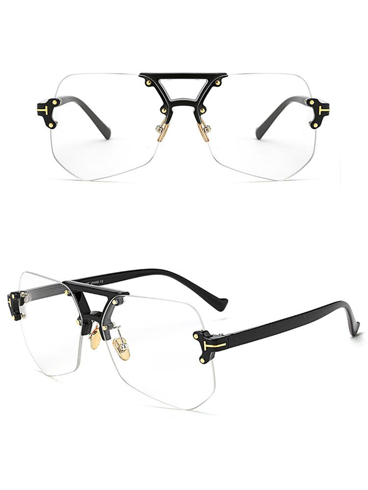 Frameless Irregular Lens Sunglasses - DadHats2ow6ix