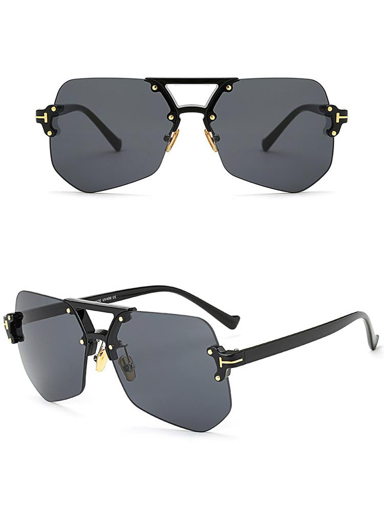 Frameless Irregular Lens Sunglasses - DadHats2ow6ix