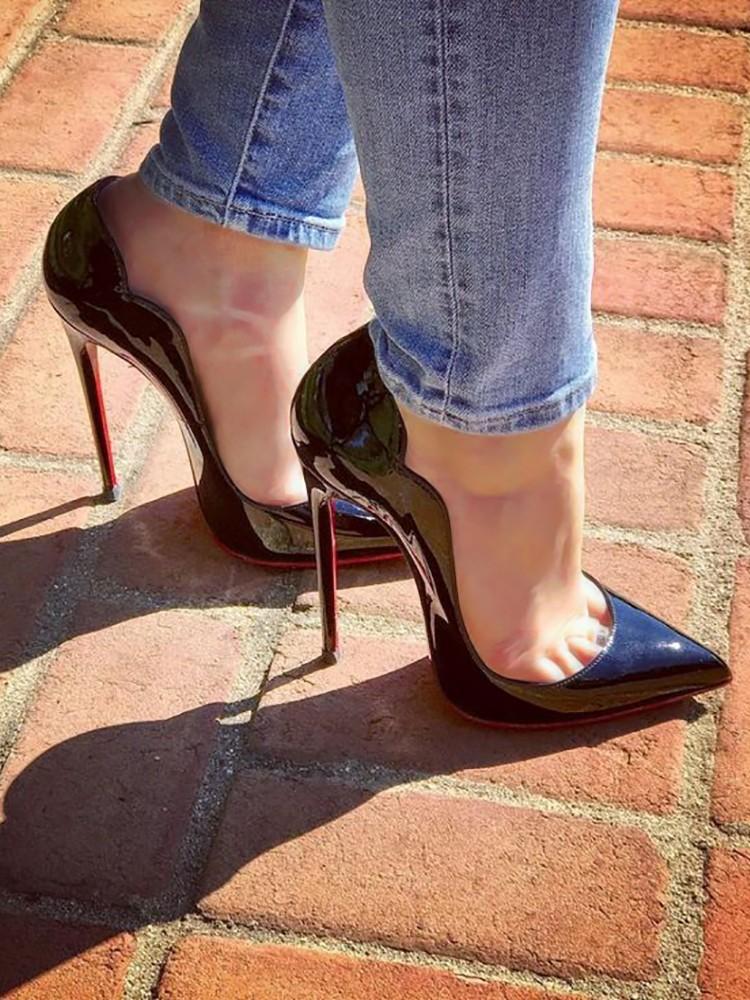 Sexy Solid Stiletto Pumps - DadHats2ow6ix