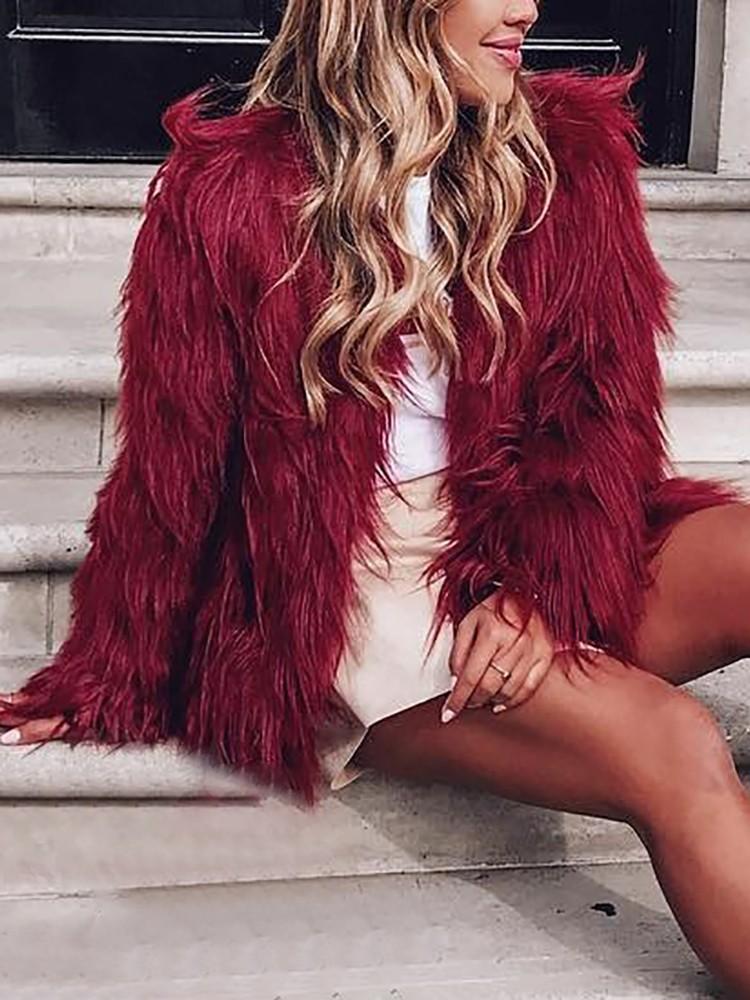 Warm Faux Fur Fluffy Cropped Jacket - DadHats2ow6ix