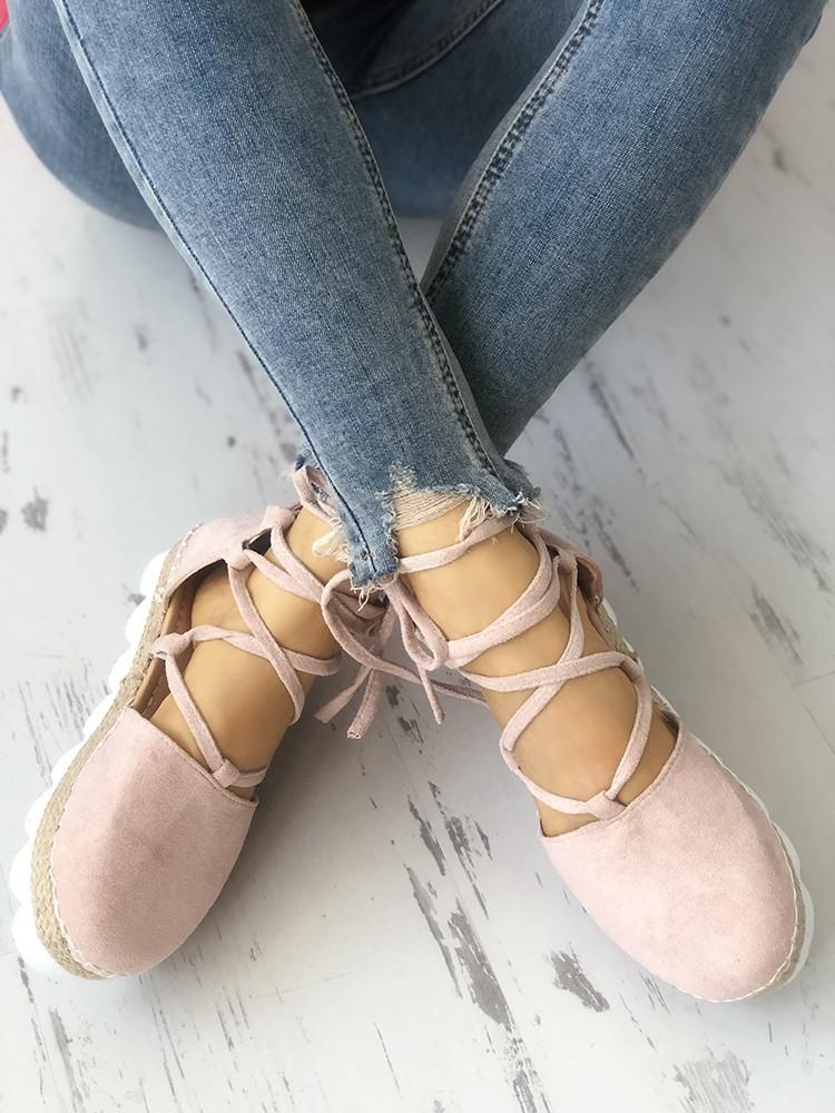 Casual Strappy Espadrille Flats Shoes - DadHats2ow6ix