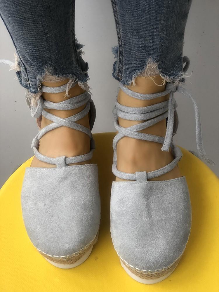 Casual Strappy Espadrille Flats Shoes - DadHats2ow6ix