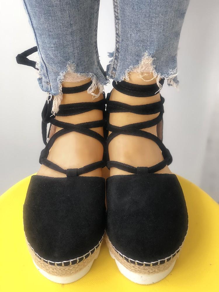 Casual Strappy Espadrille Flats Shoes - DadHats2ow6ix