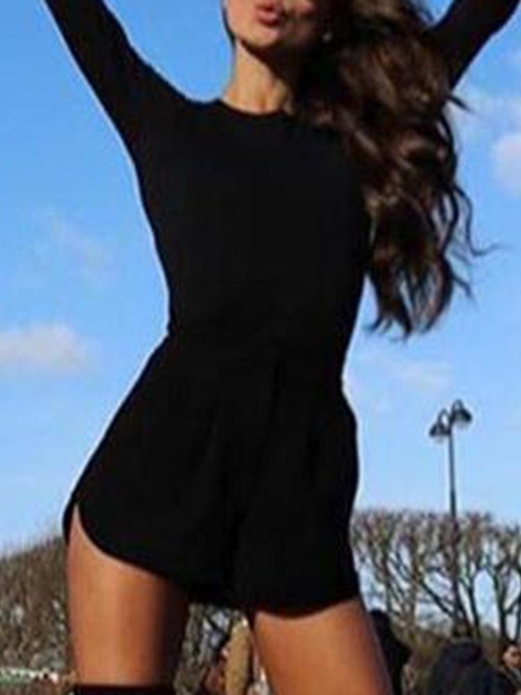 Round Neck Long Sleeve Bodycon Dress - DadHats2ow6ix