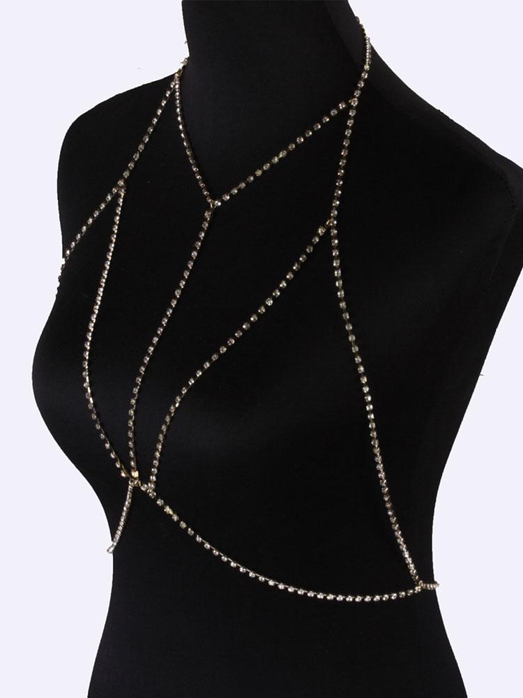 Sexy Gothic Shiny Chain Bra Accessories - DadHats2ow6ix