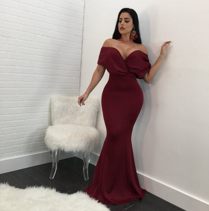 Strapless Slit Mermaid Maxi Bodycon Dress - DadHats2ow6ix