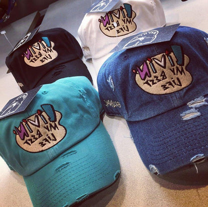 Livinâ€™ My Best Life Dad Cap Hat - DadHats2ow6ix